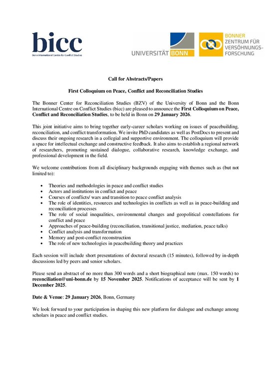 Call for Abstracts/Papers